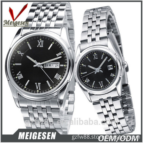 Christmas custom brand logo lover watches gifts couple watch steel